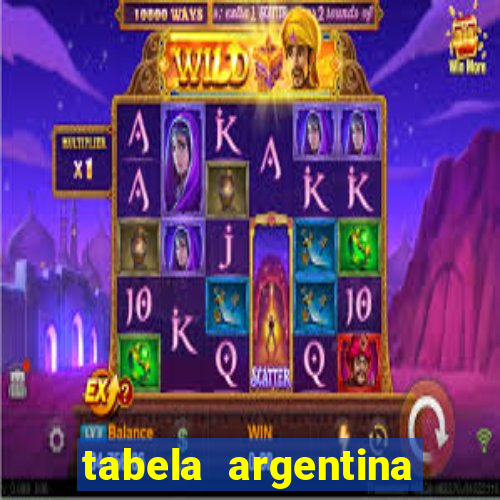 tabela argentina torneo betano